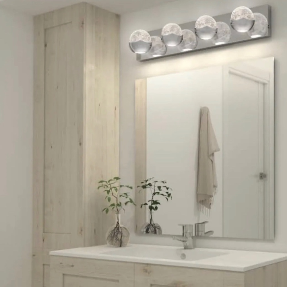 Artika Oracle 27 in. 4-Light Chrome LED Vanity Light Bar w/ CCT